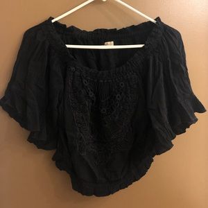 Hollister Black off the shoulder top